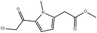 Methyl [5-(chloroacetyl)-1-methyl-1H-pyrrol-2-yl]acetate Struktur