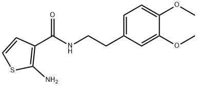 2-AMINO-N-[2-(3,4-DIMETHOXYPHENYL)ETHYL]THIOPHENE-3-CARBOXAMIDE Struktur