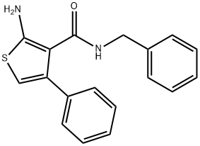 2-AMINO-N-BENZYL-4-PHENYLTHIOPHENE-3-CARBOXAMIDE Struktur