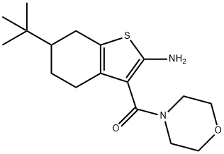 6-TERT-BUTYL-3-(MORPHOLIN-4-YLCARBONYL)-4,5,6,7-TETRAHYDRO-1-BENZOTHIEN-2-YLAMINE Struktur