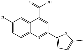 6-CHLORO-2-(5-METHYLTHIEN-2-YL)QUINOLINE-4-CARBOXYLIC ACID Struktur