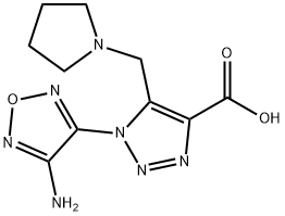 1-(4-Amino-1,2,5-oxadiazol-3-yl)-5-(pyrrolidin-1-ylmethyl)-1H-1,2,3-triazole-4-ca Struktur