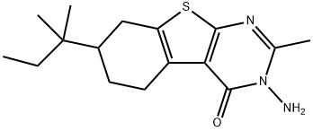 3-Amino-7-(1,1-dimethylpropyl)-2-methyl-5,6,7,8-tetrahydro[1]benzothieno[2,3-d]py Struktur