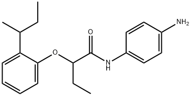 N-(4-Aminophenyl)-2-[2-(sec-butyl)phenoxy]-butanamide Struktur