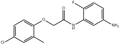 N-(5-Amino-2-fluorophenyl)-2-(4-chloro-2-methylphenoxy)acetamide Struktur