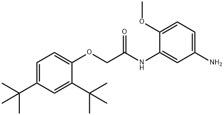 N-(5-Amino-2-methoxyphenyl)-2-[2,4-di(tert-butyl)-phenoxy]acetamide Struktur