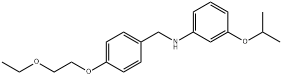 N-[4-(2-Ethoxyethoxy)benzyl]-3-isopropoxyaniline Struktur