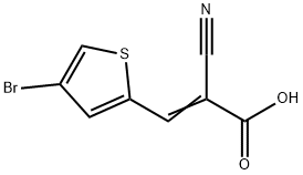 3-(4-bromothiophen-2-yl)-2-cyanoprop-2-enoic acid Struktur