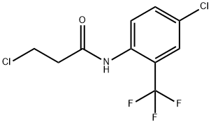 3-chloro-N-[4-chloro-2-(trifluoromethyl)phenyl]propanamide Struktur