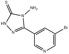 4-amino-5-(5-bromopyridin-3-yl)-4H-1,2,4-triazole-3-thiol Struktur