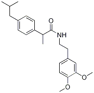 N-[2-(3,4-dimethoxyphenyl)ethyl]-2-(4-isobutylphenyl)propanamide Struktur