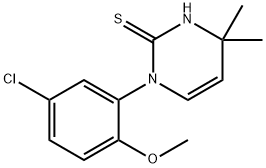 1-(5-chloro-2-methoxyphenyl)-4,4-dimethyl-1,4-dihydropyrimidine-2-thiol Struktur