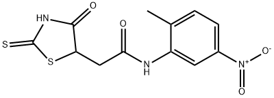 2-(2-mercapto-4-oxo-4,5-dihydro-1,3-thiazol-5-yl)-N-(2-methyl-5-nitrophenyl)acetamide Struktur