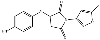 3-[(4-aminophenyl)thio]-1-(5-methylisoxazol-3-yl)pyrrolidine-2,5-dione Struktur