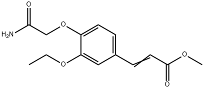 methyl (2E)-3-[4-(2-amino-2-oxoethoxy)-3-ethoxyphenyl]acrylate Struktur