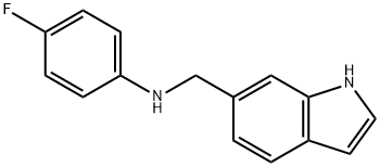 N-(4-fluorophenyl)-N-(1H-indol-6-ylmethyl)amine Struktur