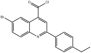 6-bromo-2-(4-ethylphenyl)quinoline-4-carbonyl chloride Struktur