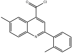 6-methyl-2-(2-methylphenyl)quinoline-4-carbonyl chloride Struktur