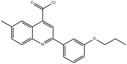 6-methyl-2-(3-propoxyphenyl)quinoline-4-carbonyl chloride Struktur