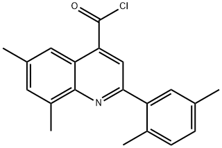 2-(2,5-dimethylphenyl)-6,8-dimethylquinoline-4-carbonyl chloride Struktur