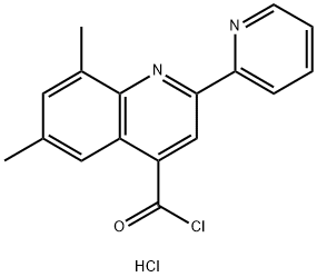 6,8-dimethyl-2-pyridin-2-ylquinoline-4-carbonyl chloride hydrochloride Struktur