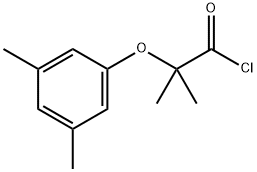 2-(3,5-dimethylphenoxy)-2-methylpropanoyl chloride Struktur