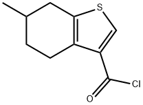 6-methyl-4,5,6,7-tetrahydro-1-benzothiophene-3-carbonyl chloride Struktur