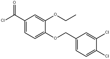 4-[(3,4-dichlorobenzyl)oxy]-3-ethoxybenzoyl chloride Struktur