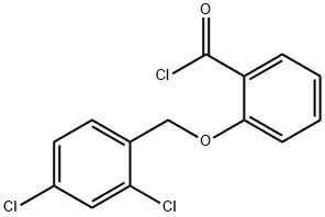 2-[(2,4-dichlorobenzyl)oxy]benzoyl chloride Struktur