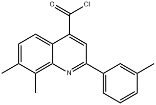 7,8-dimethyl-2-(3-methylphenyl)quinoline-4-carbonyl chloride Struktur