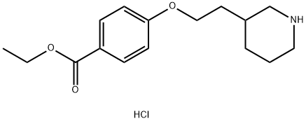 Ethyl 4-[2-(3-piperidinyl)ethoxy]benzoatehydrochloride Struktur