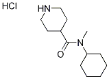 N-Cyclohexyl-N-methyl-4-piperidinecarboxamidehydrochloride Struktur