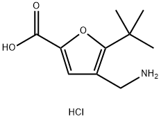 4-Aminomethyl-5-tert-butyl-furan-2-carboxylic acid hydrochloride Struktur