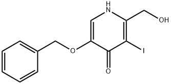 5-(Benzyloxy)-2-(hydroxymethyl)-3-iodo-4(1H)-pyridinone Struktur