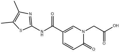 [5-(4,5-Dimethyl-thiazol-2-ylcarbamoyl)-2-oxo-2H-pyridin-1-yl]-acetic acid Struktur