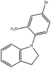 5-Bromo-2-(2,3-dihydro-1H-indol-1-yl)phenylamine Struktur