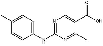 4-Methyl-2-p-tolylamino-pyrimidine-5-carboxylic acid Struktur