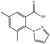 3,5-Dimethyl-2-(1H-pyrazol-1-yl)benzoic acid Struktur