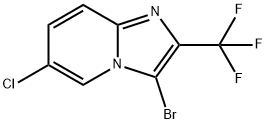 3-Bromo-6-chloro-2-(trifluoromethyl)-imidazo[1,2-a]pyridine Struktur