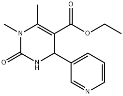 Ethyl 1,6-dimethyl-2-oxo-4-(3-pyridinyl)-1,2,3,4-tetrahydro-5-pyrimidinecarboxylate Struktur