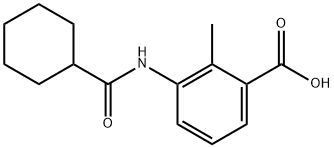 3-(Cyclohexanecarbonyl-amino)-2-methyl-benzoic acid Struktur