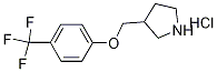 3-{[4-(Trifluoromethyl)phenoxy]methyl}pyrrolidinehydrochloride Struktur