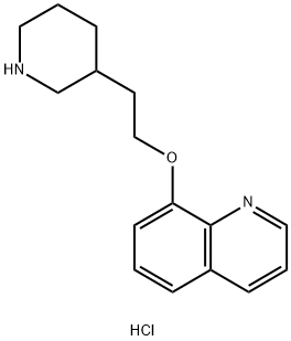 8-[2-(3-Piperidinyl)ethoxy]quinoline hydrochloride Struktur