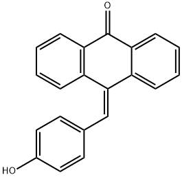 9(10H)-anthracenone, 10-[(4-hydroxyphenyl)methylene]- Struktur