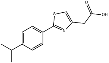 [2-(4-Isopropylphenyl)-1,3-thiazol-4-yl]-acetic acid Struktur