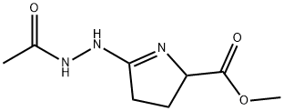 Methyl 5-(2-acetylhydrazino)-3,4-dihydro-2H-pyrrole-2-carboxylate Struktur