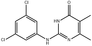 2-[(3,5-Dichlorophenyl)amino]-5,6-dimethylpyrimidin-4(3H)-one Struktur