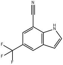 5-(Trifluoromethyl)-1H-indole-7-carbonitrile Struktur