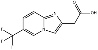 2-[6-(Trifluoromethyl)imidazo[1,2-a]pyridin-2-yl]-acetic acid Struktur