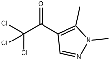 2,2,2-Trichloro-1-(1,5-dimethyl-1H-pyrazol-4-yl)-ethanone Struktur